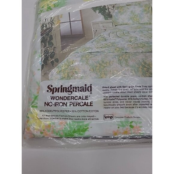 Vintage Springmaid Twin Fitted Sheet Michelle New in Package Old Stock - Picture 6 of 7